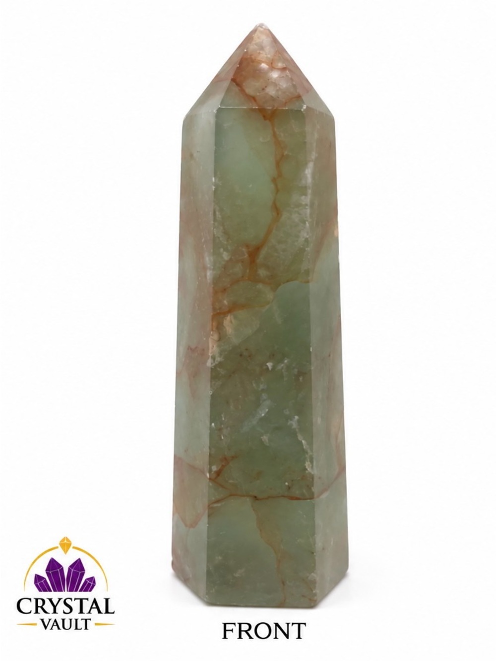 Green Onyx Crystal Tower 4” Sage Green Polished Obelisk 5.3 oz